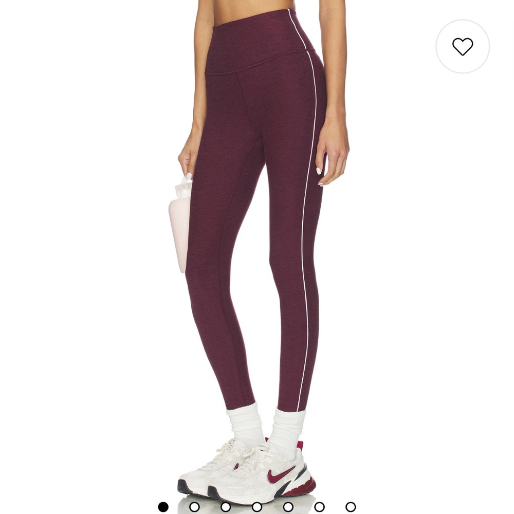 NWT Beyond Yoga Set: Spacedye Ready Bra & Midi Legging Midnight Burgundy Heather - Picture 6 of 11